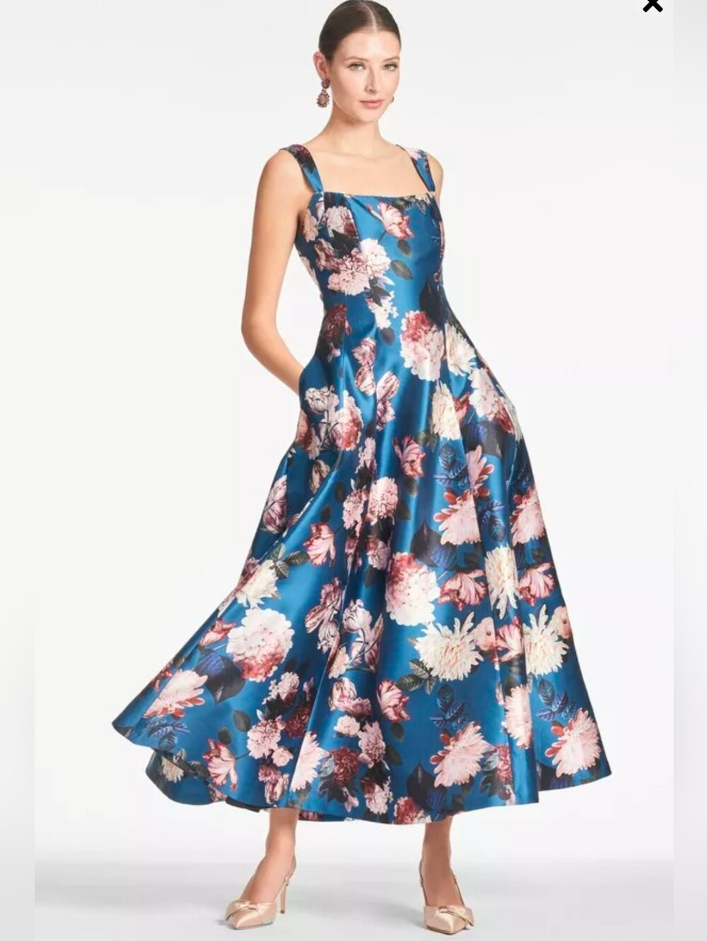 Sachin & Babi Audrey Floral Mikado A-Line Gown Size 10